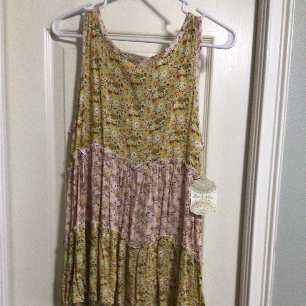 Altar’d state yellow/pink floral blouse! Size M